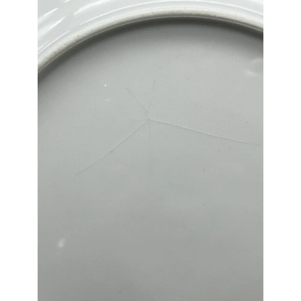 Vintage Geisha Asian Porcelain Plate w Handles 10